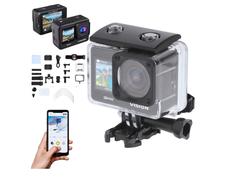 Nowa Kamera Sportowa 4K 60FPS Kamerka GoPro Akcesoria Pilot WYPRZEDAŻ