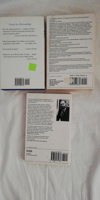 3 livros de Umberto Eco (portes grátis)