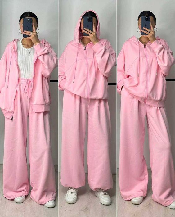 Жіночий спортивний костюм оверсайз двунитка зіп кофта і штани затяжки