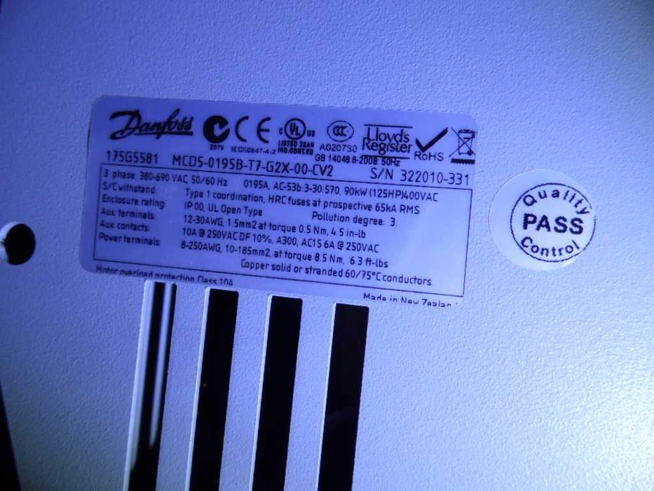 soft start Danfoss 90 kW
