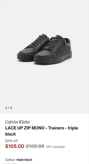 Оригінальні шкіряні кросівки/кеди Calvin Klein (CK) Black. Нові.