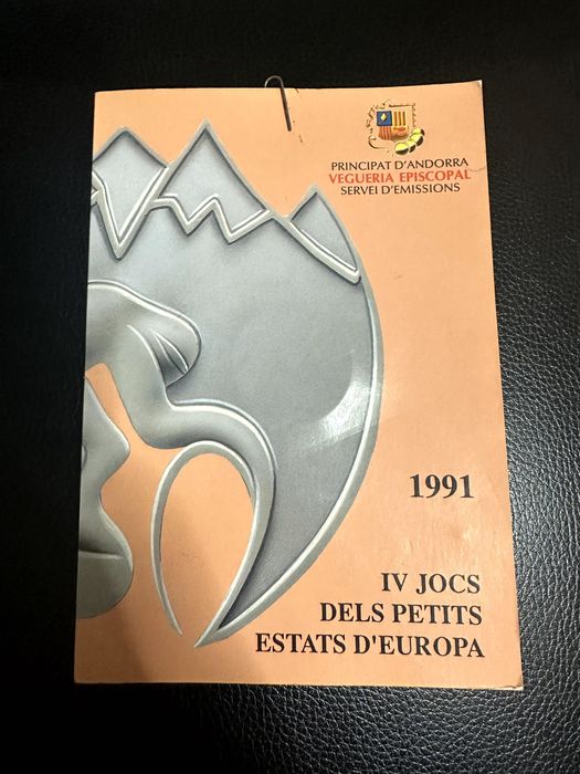 Carteira Andorra 1991 "IV Jocs del Petits Estats D'Europa" Prata Proof
