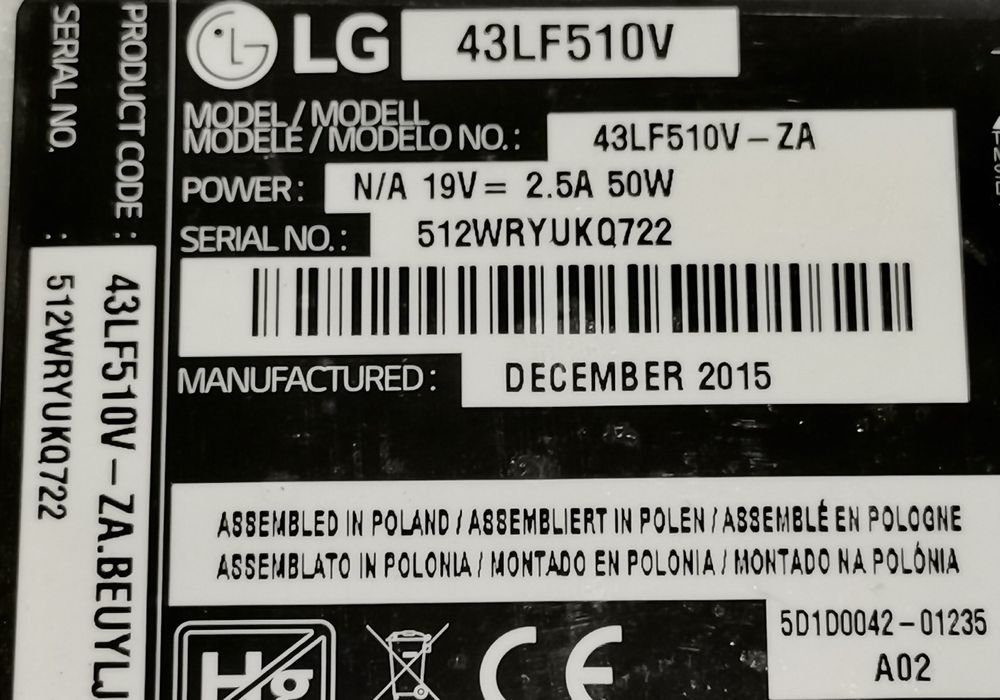 Mainboard LG 43LF510V