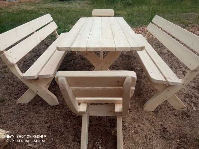 Meble ogrodowe duże 2 m, solidne, ciężkie, deska 4,5 cm !!! Od ręki!