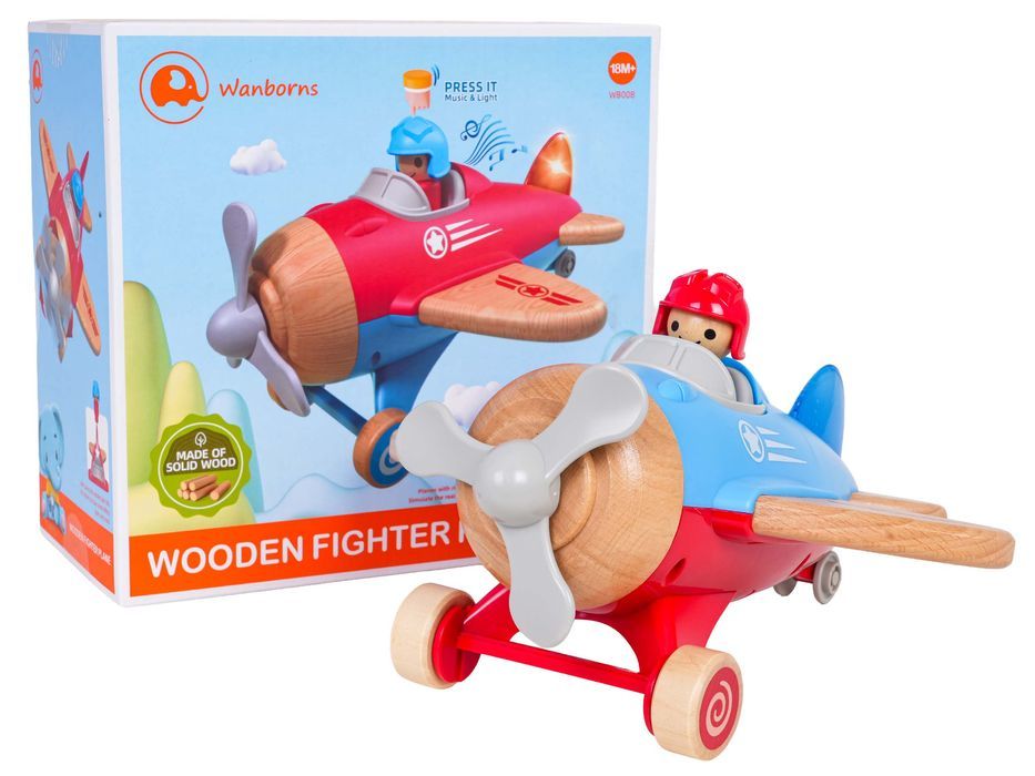 Drewniany Samolot Niebieski