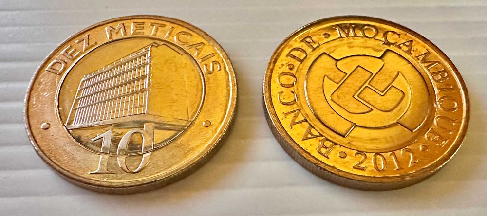 Moçambique 10 Meticais de 2012 MOEDA NOVA SEM CIRCULAR UNC