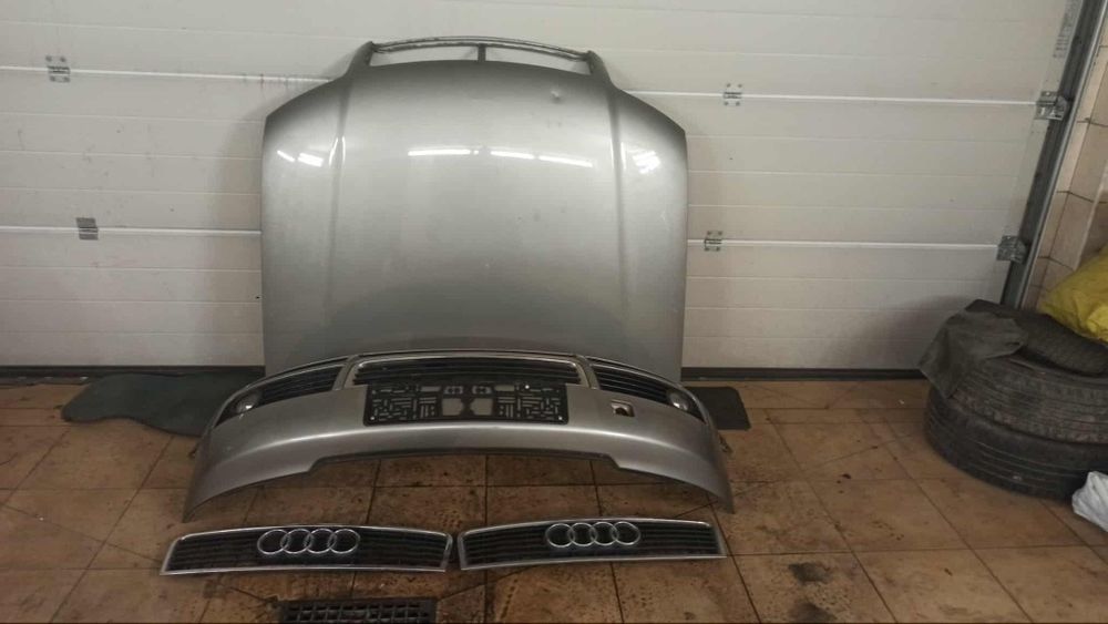 Audi A4 B6 maska błotnik grill kod lakieru LY7Q