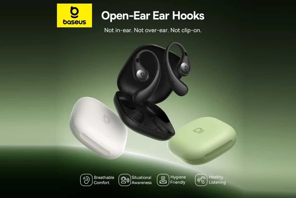 Навушники Baseus Eli Sport 2 Open-Ear True Wireless Earbuds black/green/white