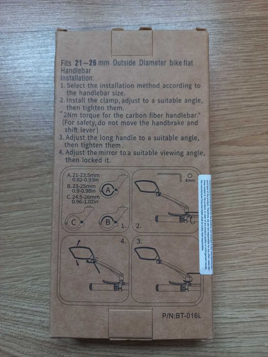 Espelho BriskMore BT-016L para bicicleta