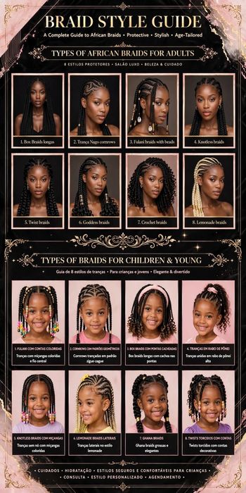 Guimarães Preço acessível:Tranças de cabelo africanas para (Adultos e crianças)