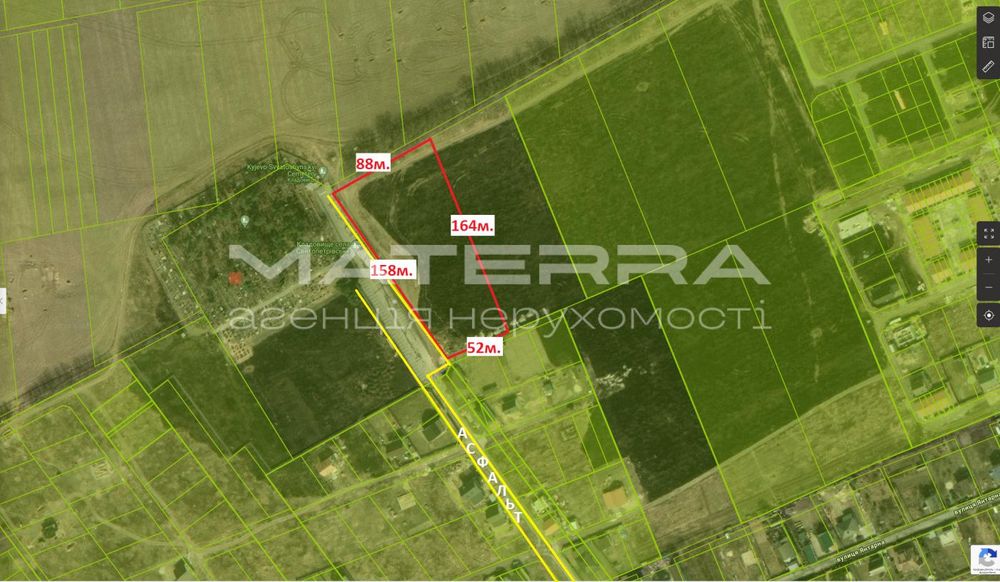 Святопетрівське продаж ділянки 1.130 Га з асфальтним під"їздом