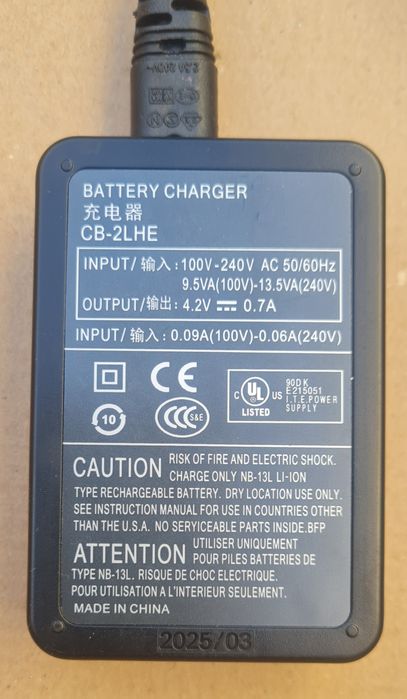Battery charger Canon CB-2LHE