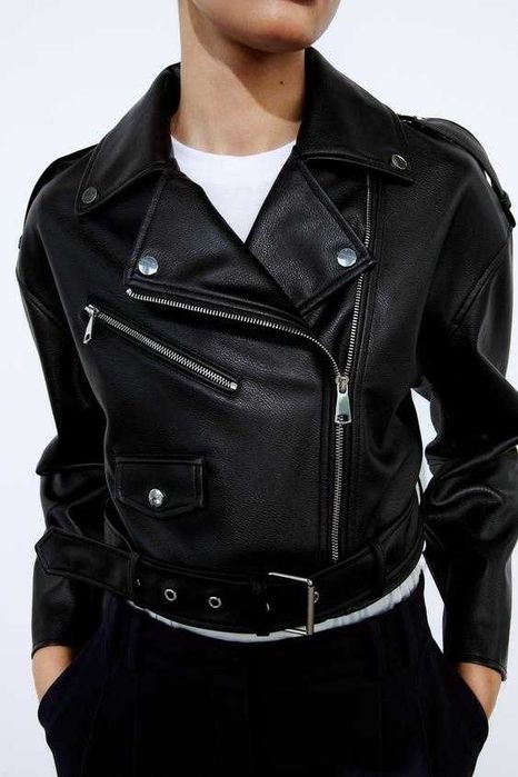 Куртка вкорочена косуха zara