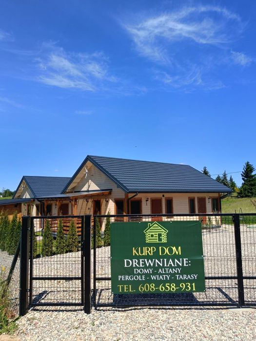 Dom domek drewniany budowa 35m 35 m^2 pergola altana wiata garaż