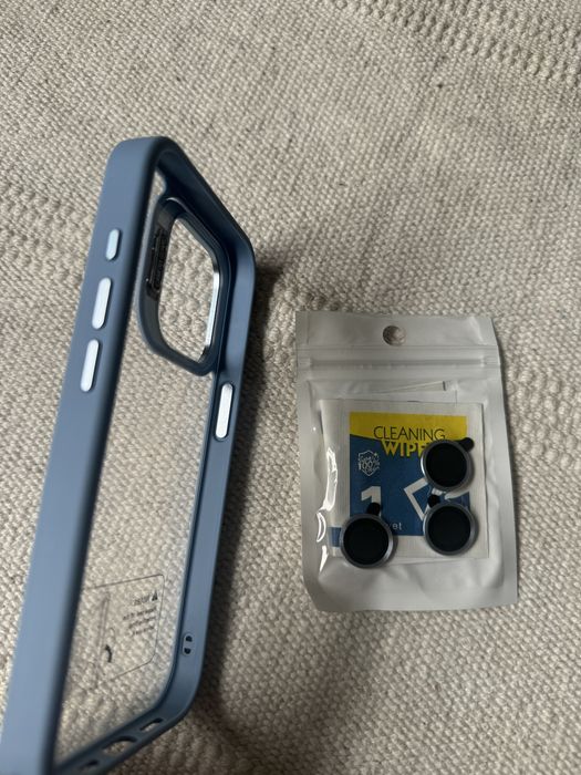 Etui case do iPhone 15 pro niebieskie błękitne