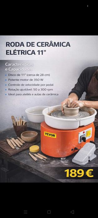 Oleiro Cerâmica 189€. Oportunidades