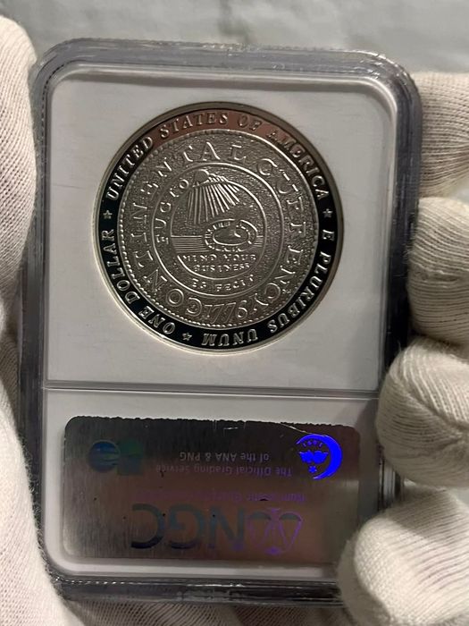 Долар 2006р. США. ФРАНКЛІН. СРІБЛО. ПРУФ. СЛАБ грейд PF69