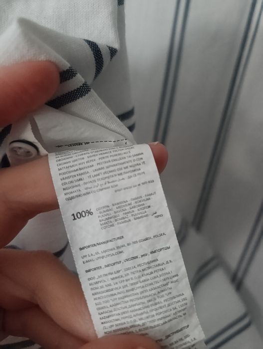 Koszula męska bawełniana niebieskie pasy XL