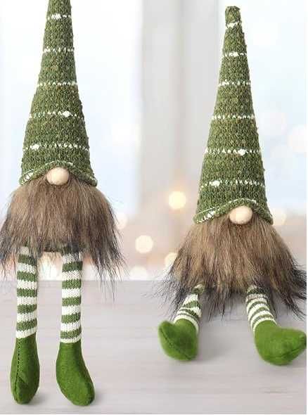 Skrzat świąteczny krasnal dekoracja świąteczna figurka ozdoba 37 cm