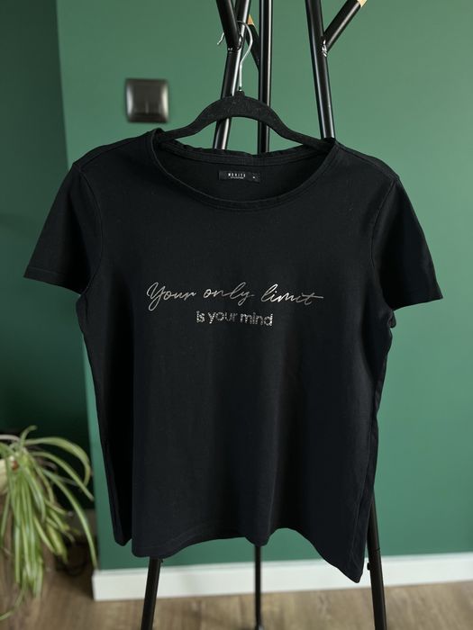 Bluzka t-shirt bawełna cotton Mohito black czarna mind