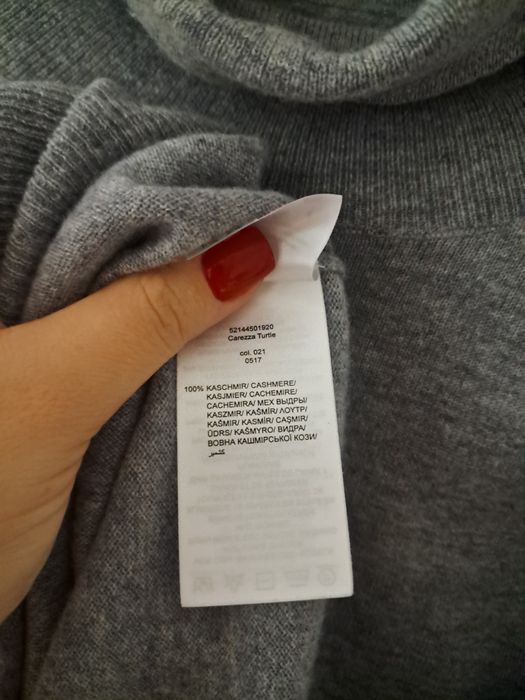 Kaszmirowy sweter 100% kaszmir pure cashmere