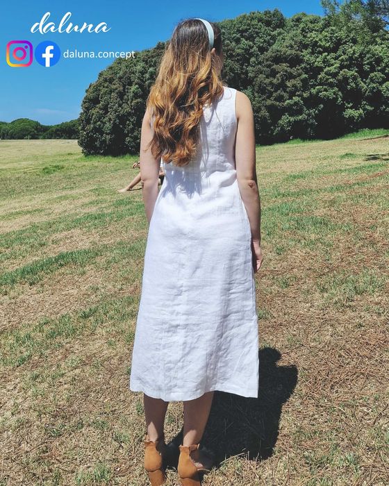 Vestido Botanical Grace em Linho (Entrega Gratuita)