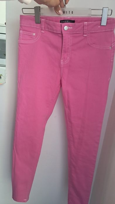Różowe spodnie damskie L