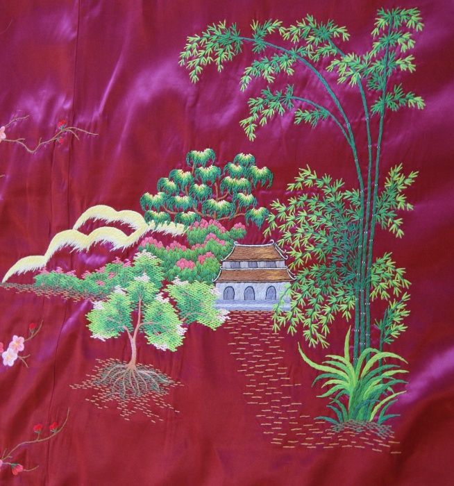 Narzuty chińskie z niepowtarzalnym HAFTEM RĘCZNYM na łóżko