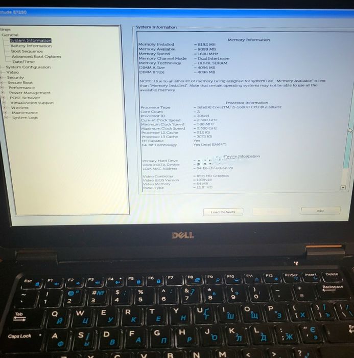 Ноутбук Dell latitude 7250
