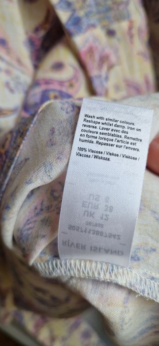 River Island sukienka boho na lato viscoza L