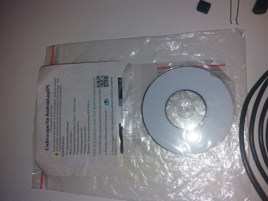 Câmara endoscópica para Android ou PC USB