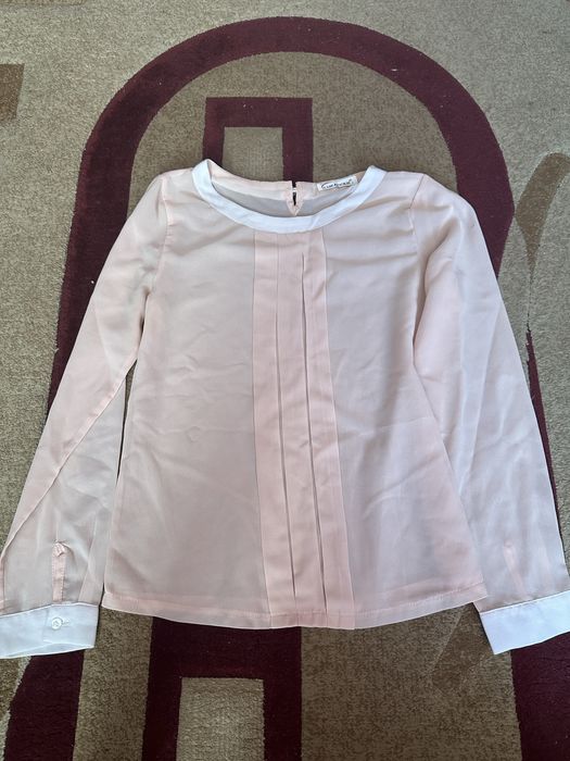 Блузка  біло-персикова  s-m