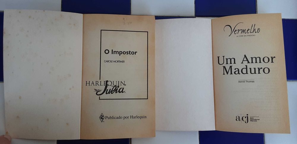 Lote de 2 Romances Harlequin Julia / Vermelho - 2,50€/cada!
