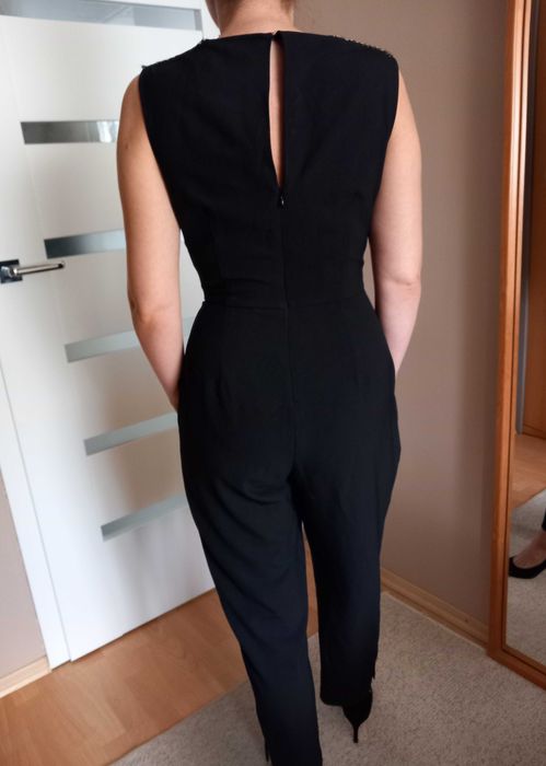 ZARA elegancki czarny kombinezon  S