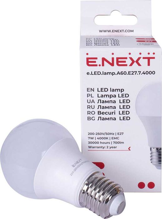 Żarówka LED eLED.lamp.A60.E27.7.4000 7W 4000K