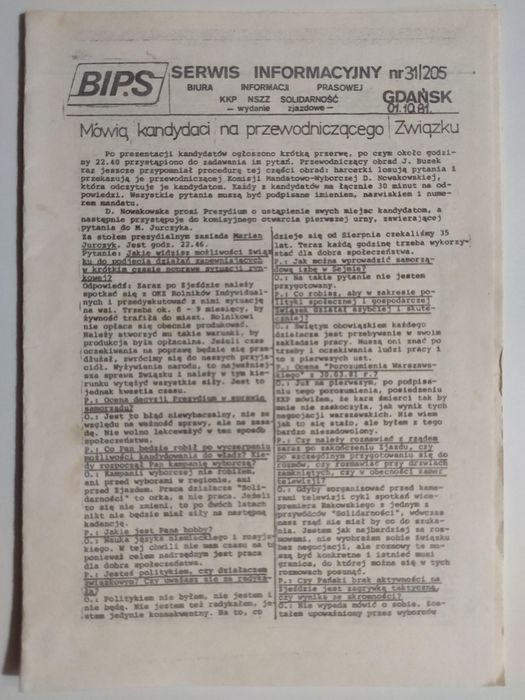 Bips NR 31/205 – 01.10.1981