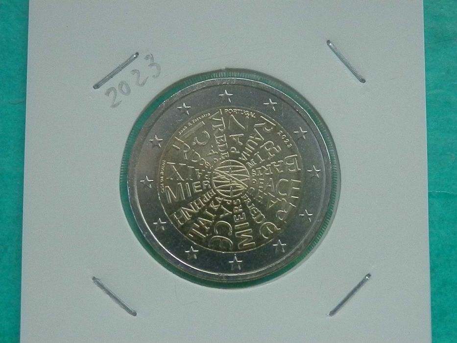 1115 - Euro: 2,00 euros 2023 "Uma moeda pela Paz", por 2,50