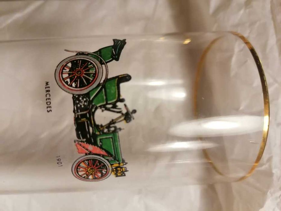 5 copos antigos alusivos a carros