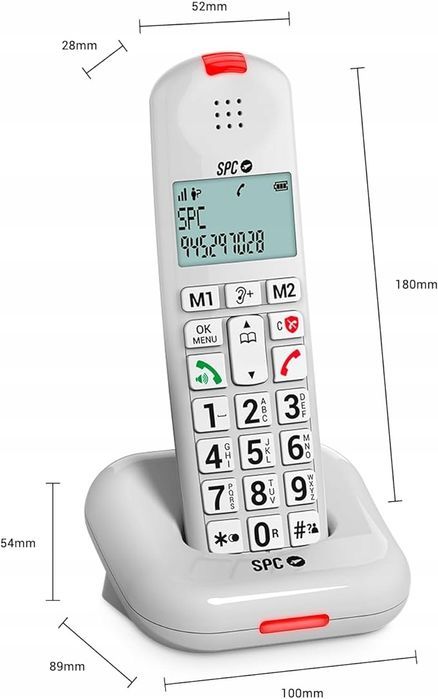 outlet telefon bezprzewodowy spc 224017 tryb głośnomówiący ekran lcd