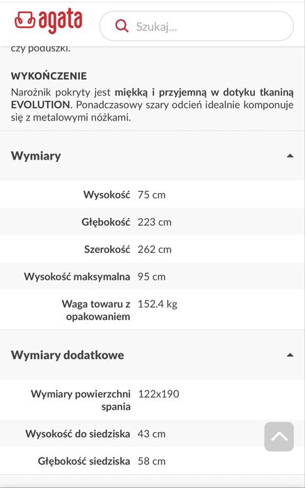 Narożnik EMPORIO L NEW rozkładany ecru jasny