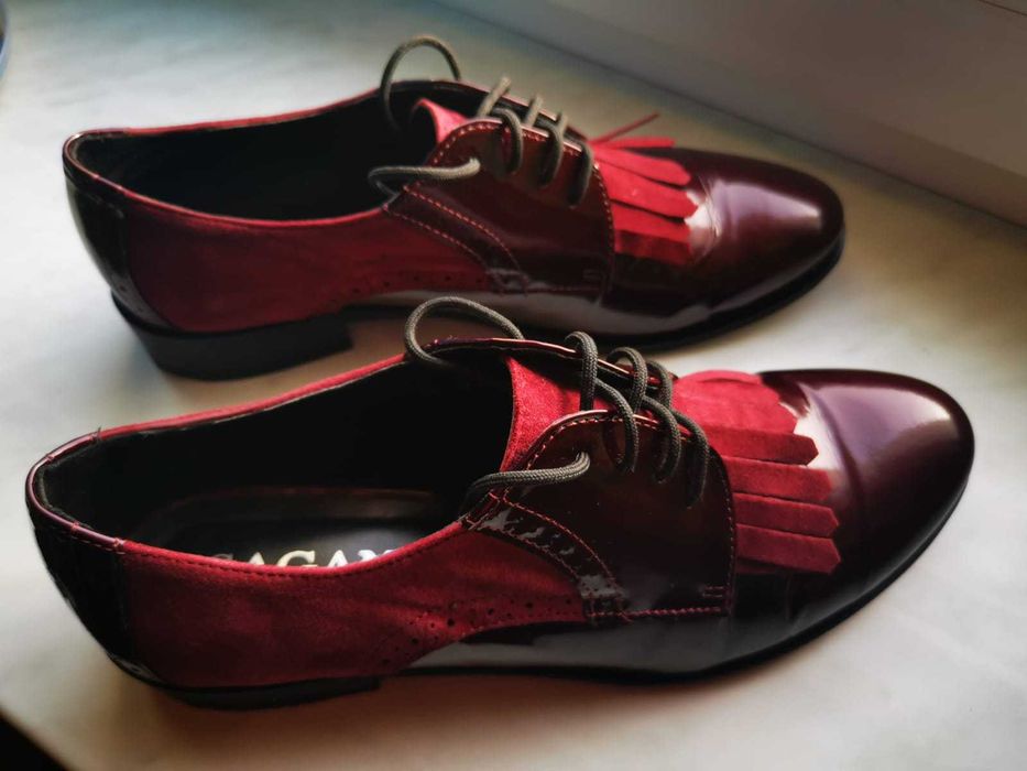 Półbuty bordowe Sagan roz. 37