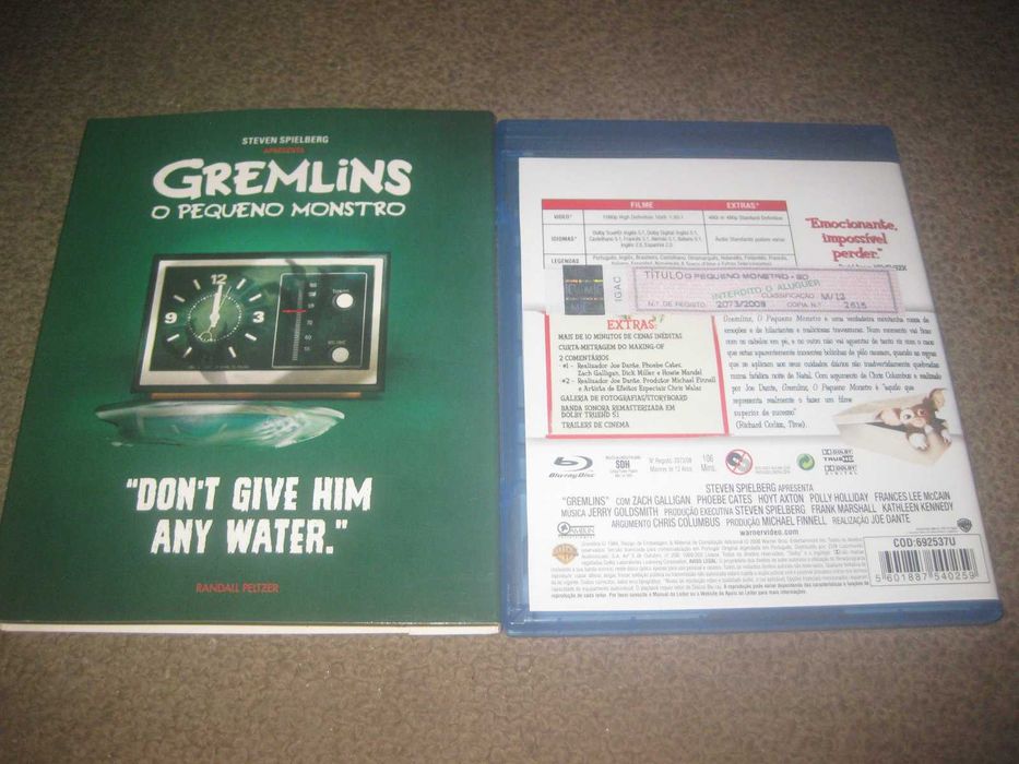 Blu-Ray "Gremlins- O Pequeno Monstro" Edição Especial/Slidepack/Raro!