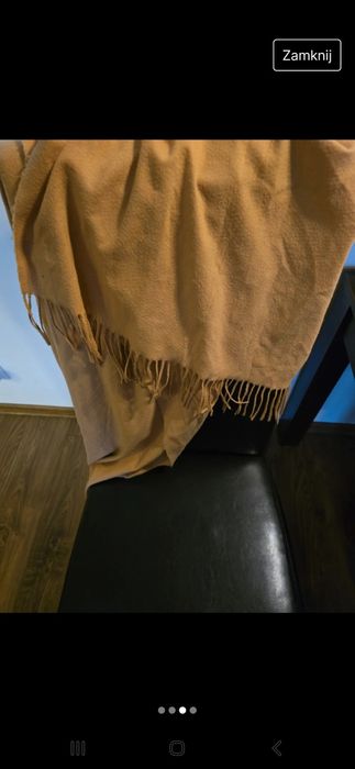 Szalik XXL camelowy Bardzo dobry kupiony w Andzela