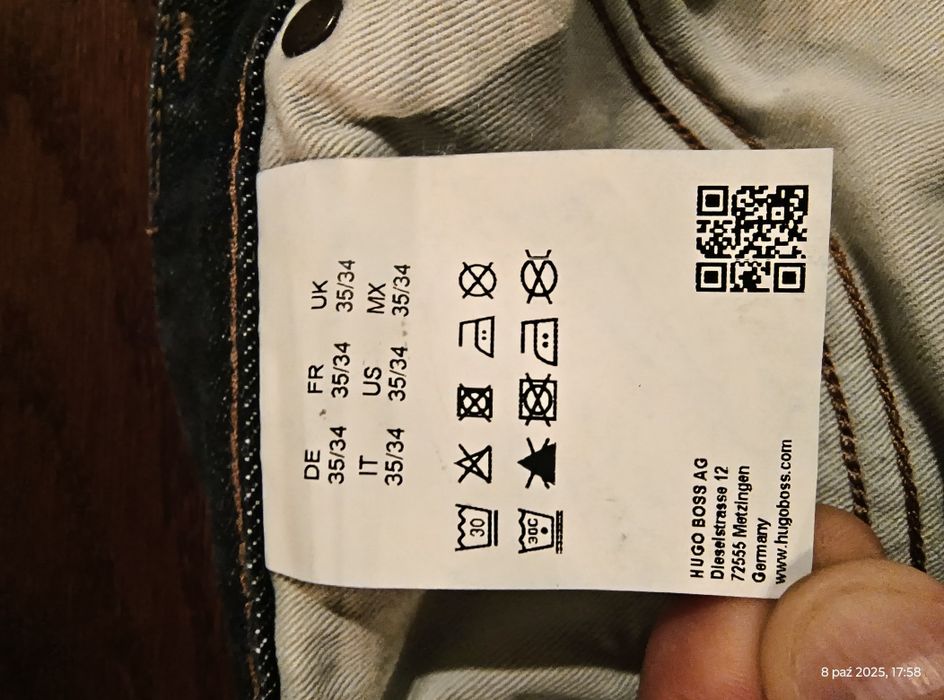 Oryginalne Spodnie Hugo Boss Jeans W35L34 Ideał klasyk