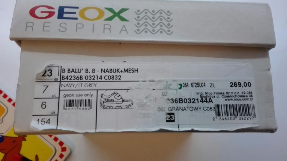 Buciki geox respira nowe 23