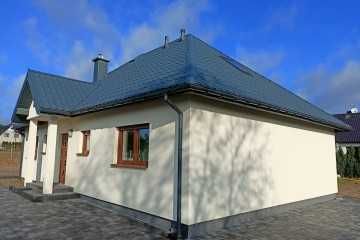 domek 100m2 Stan deweloperski dom parterowy dach 4-spadowy