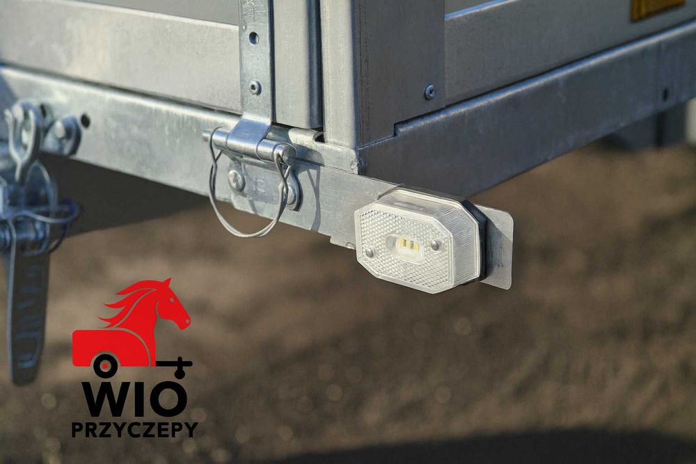 Przyczepka samochodowa WiO – DMC 250–750 kg, burta 40 cm, PRO Zip
