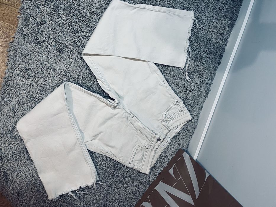 Mango sienna rozm s damskie kremowe ecru jeansy