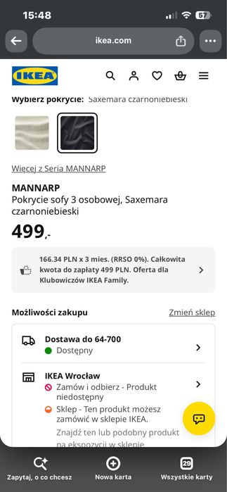 Pokrowiec mannarp ikea