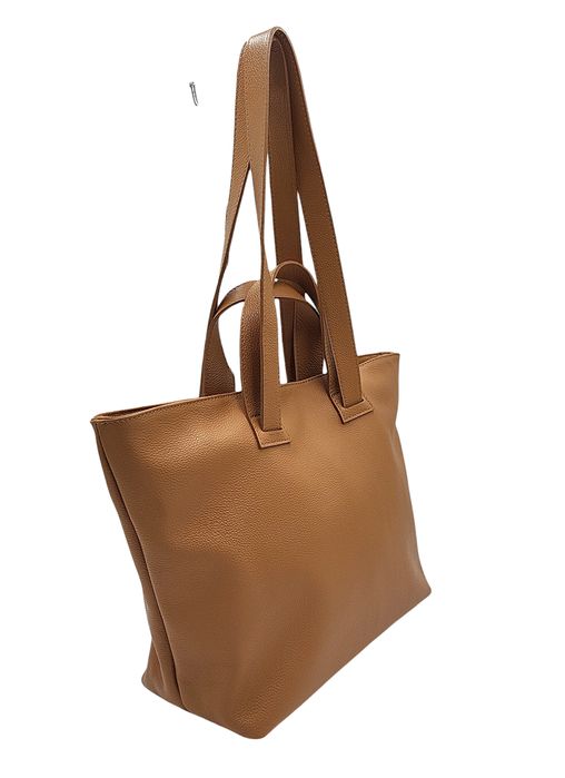 Torba Laura Biaggi skóra naturalna A4 karmel